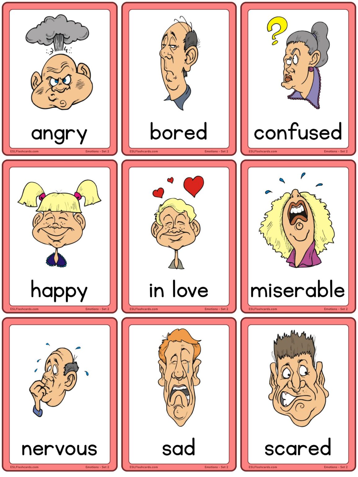 Printable Emotion Cards Printable Jd