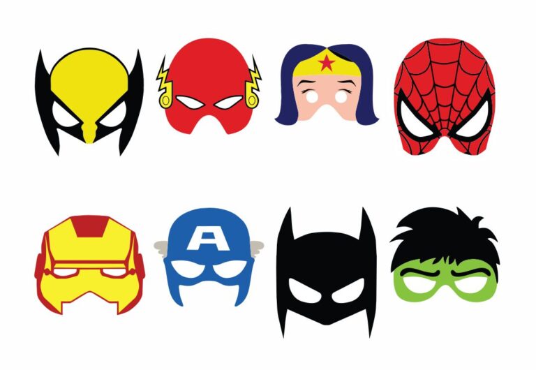 Printable Superhero Mask Cutouts Printable JD