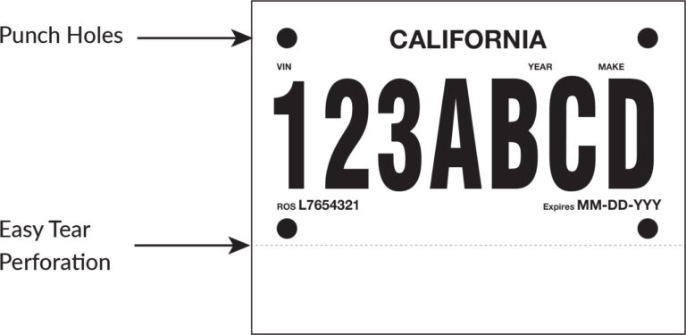 Printable California License Plate Template Printable Jd