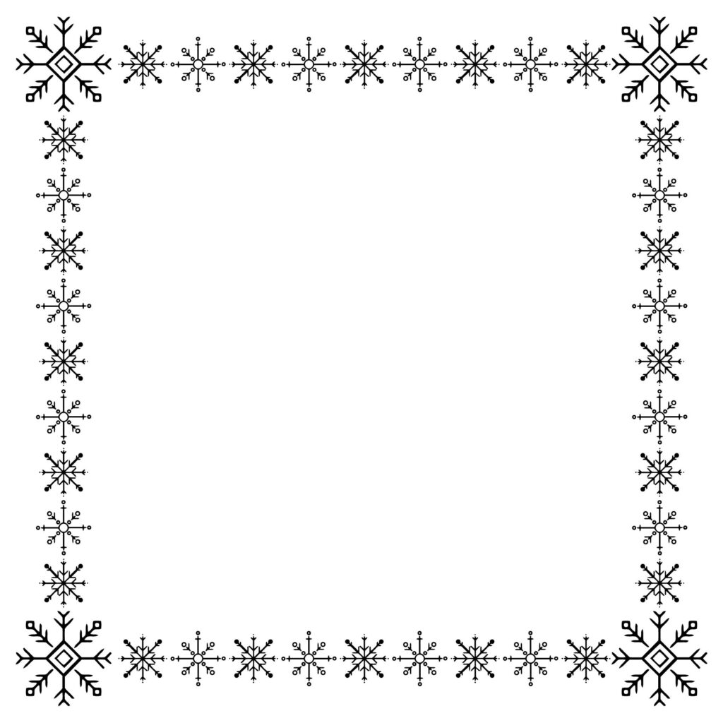 Printable Snowflake Borders Printable Jd