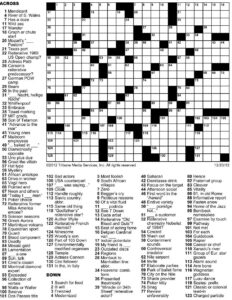 Printable Boston Herald Crossword Printable Jd