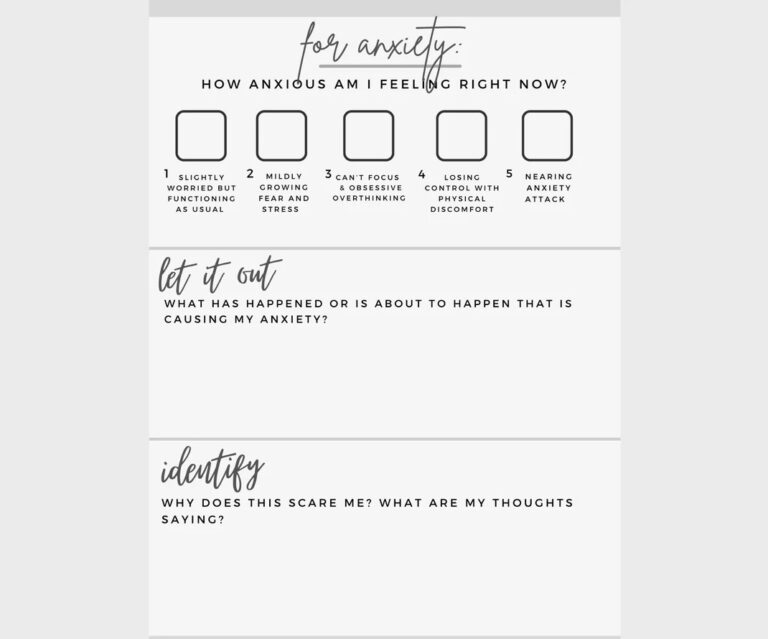 Printable Anxiety Coping Skills Worksheet Printable JD