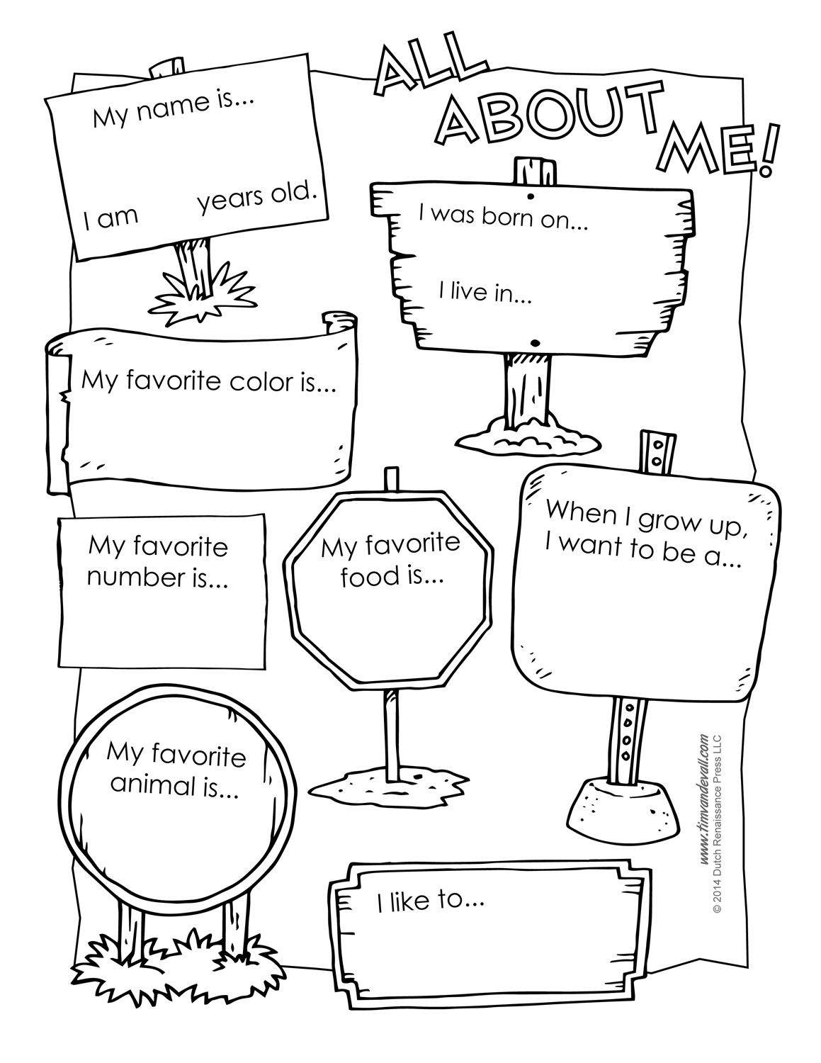 Best Printable All About Me Template_95124