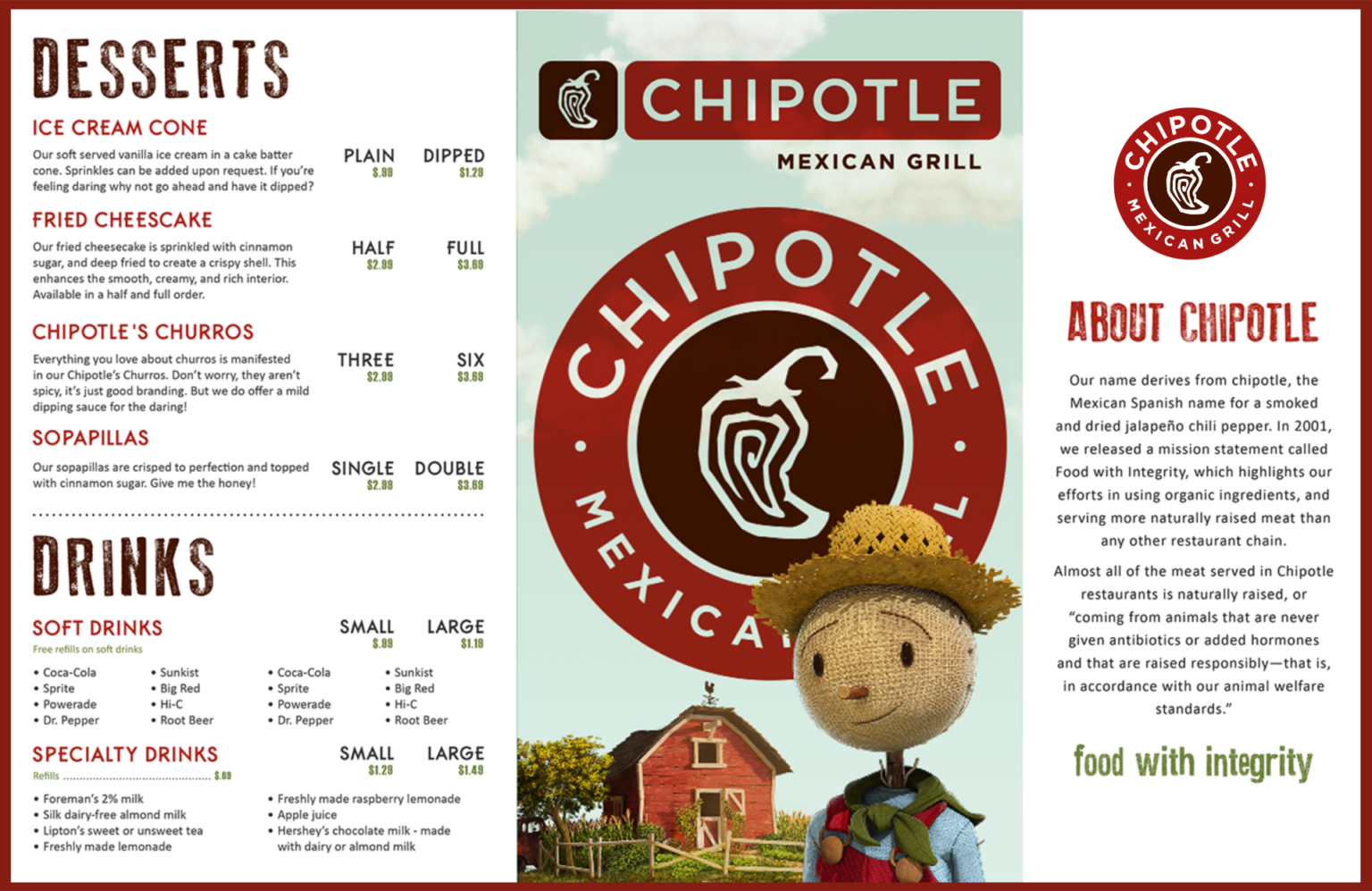 Printable Chipotle Menu Printable JD