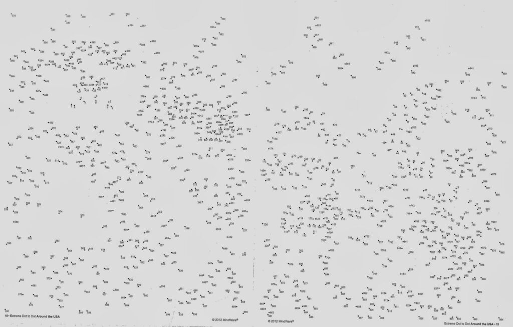 1000 Connect The Dots Printables