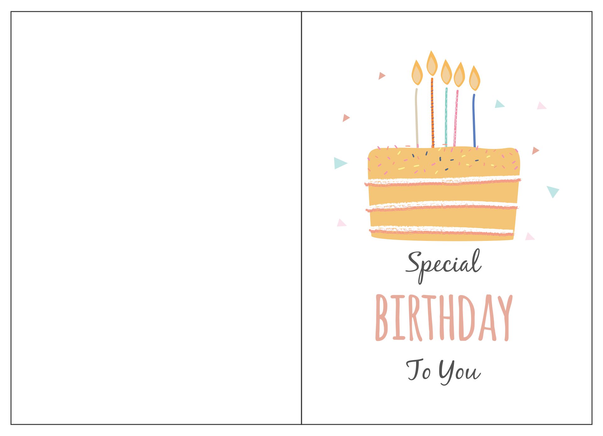 Printable Folding Birthday Cards For Wife - Printable JD