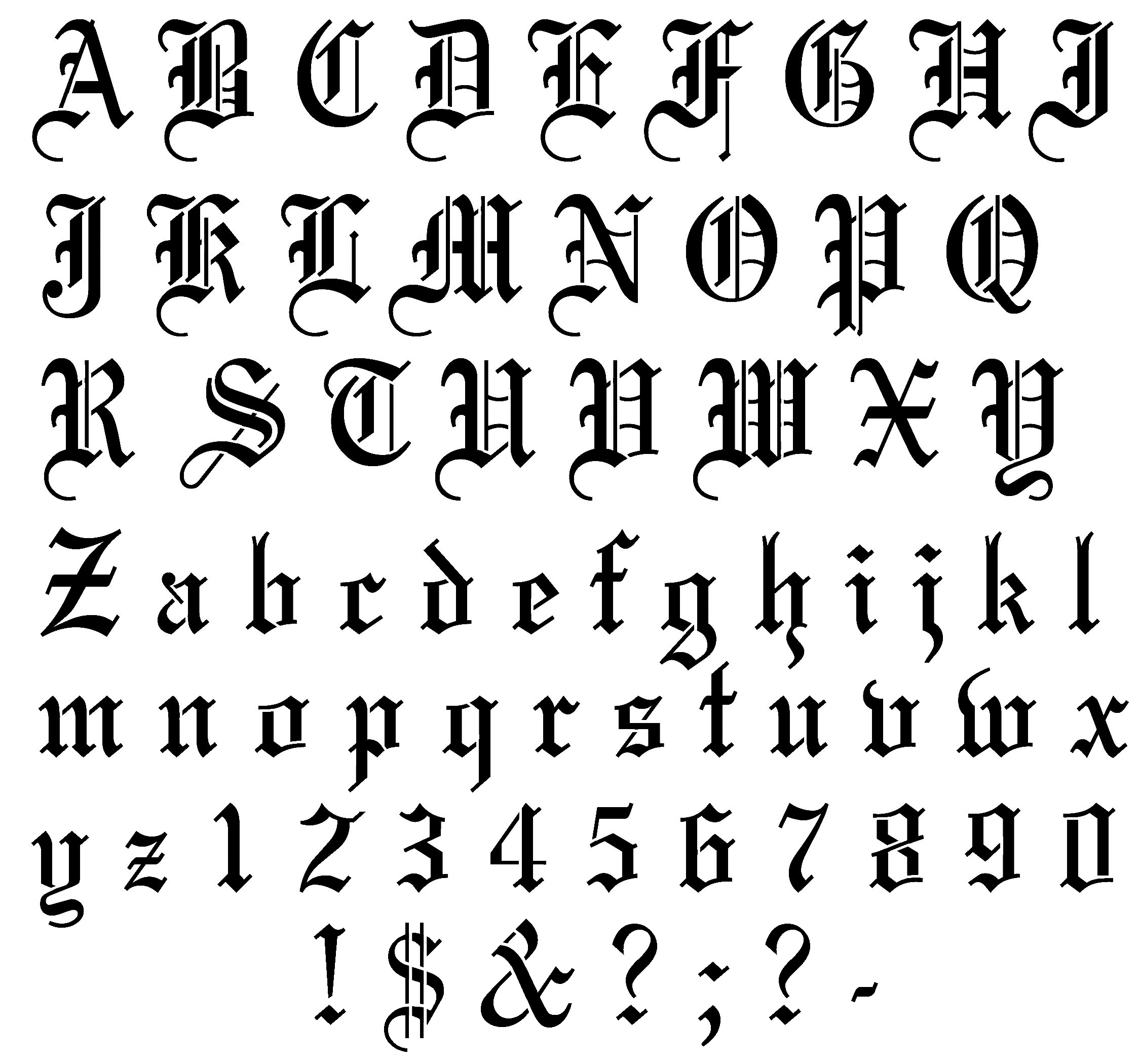 Best Printable Old English Alphabet A-Z_81629