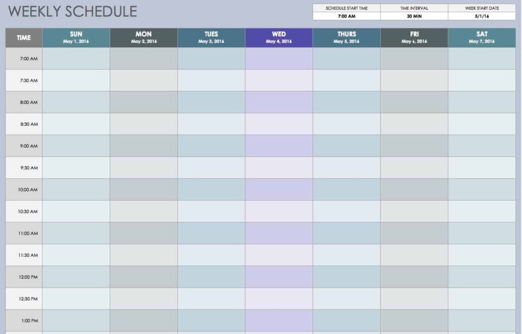 Printable Weekly Calendar With 15 Minute Time Slots - Printable JD