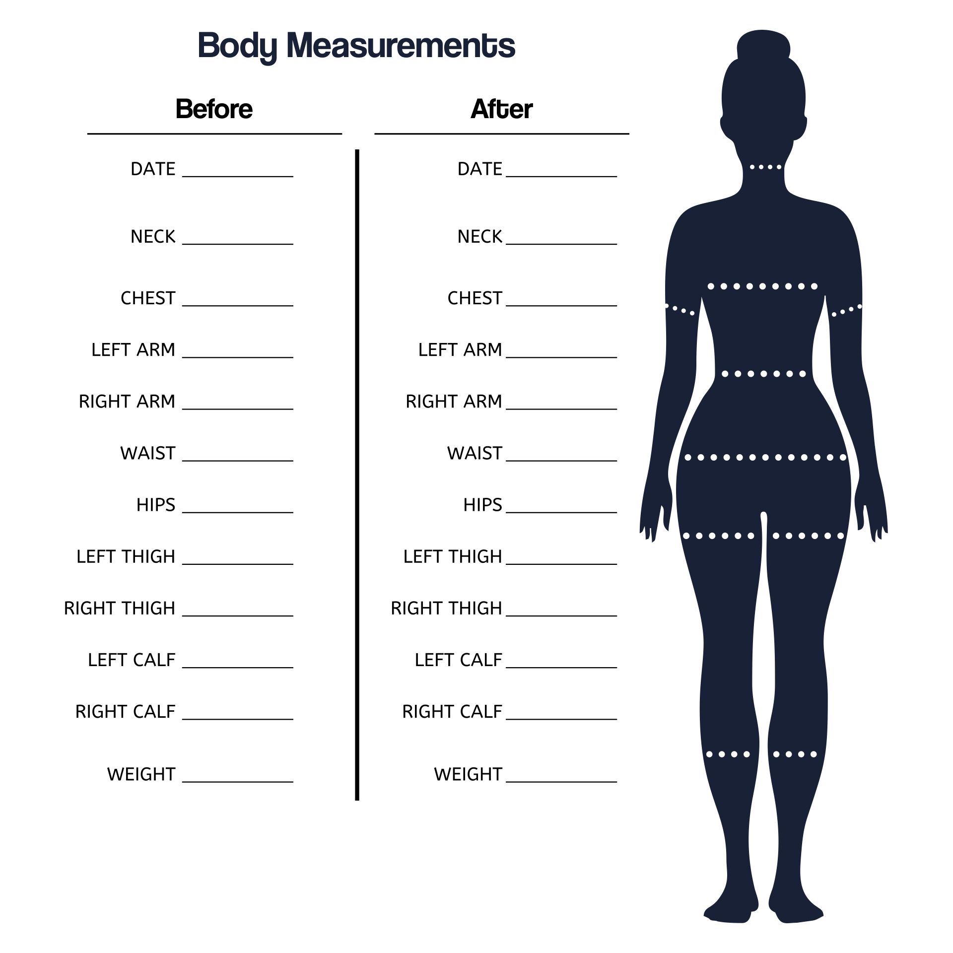 Printable Weight Loss Measurement Chart - Printable JD