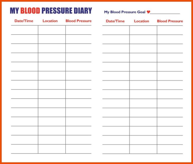 Printable Blood Pressure Chart Printable JD Printable Blood Pressure Chart Printable JD