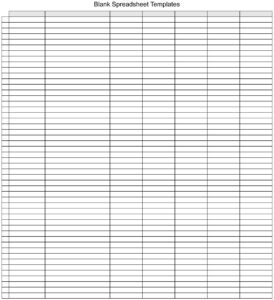 Printable Spreadsheets Templates - Printable JD