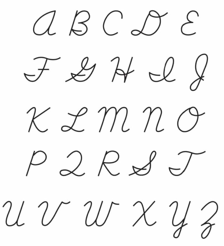 Printable Large Script Letters Printable JD