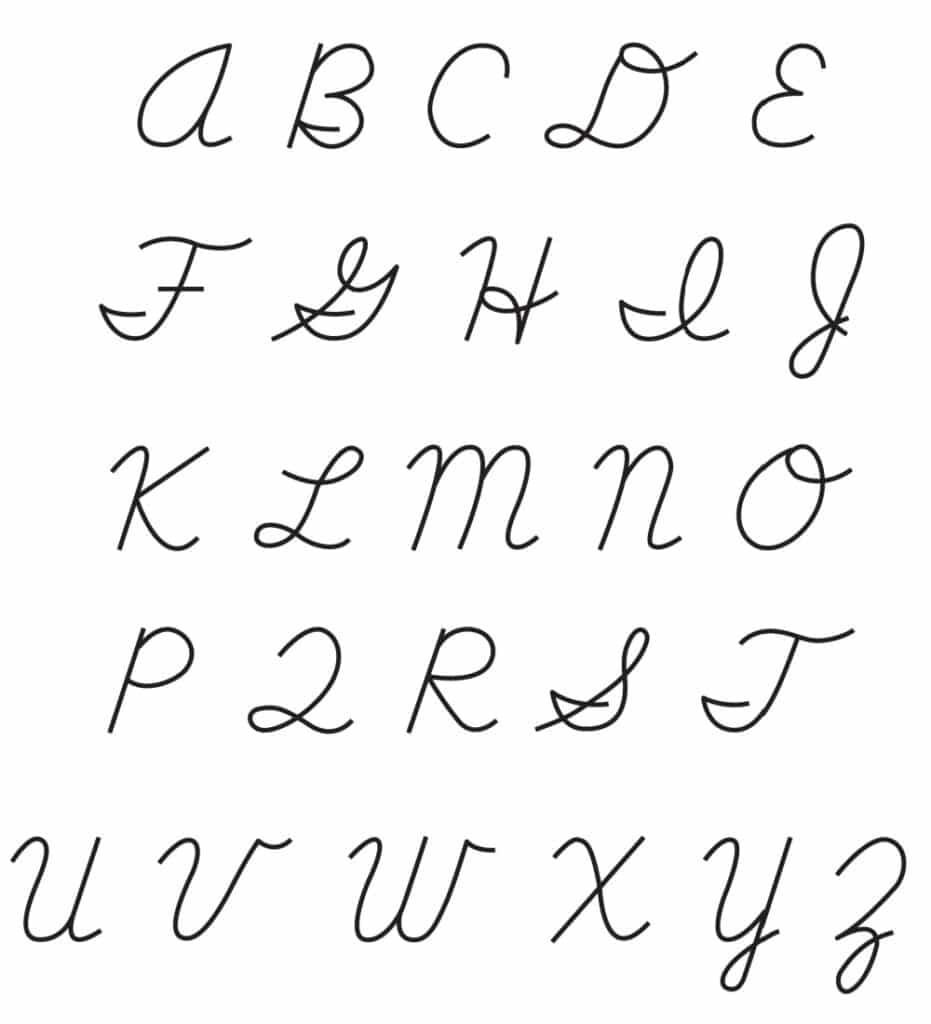 Printable Cursive Letters - Printable JD
