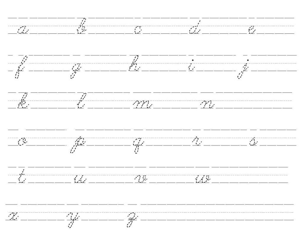 Printable Cursive Lower Case Letters - Printable JD