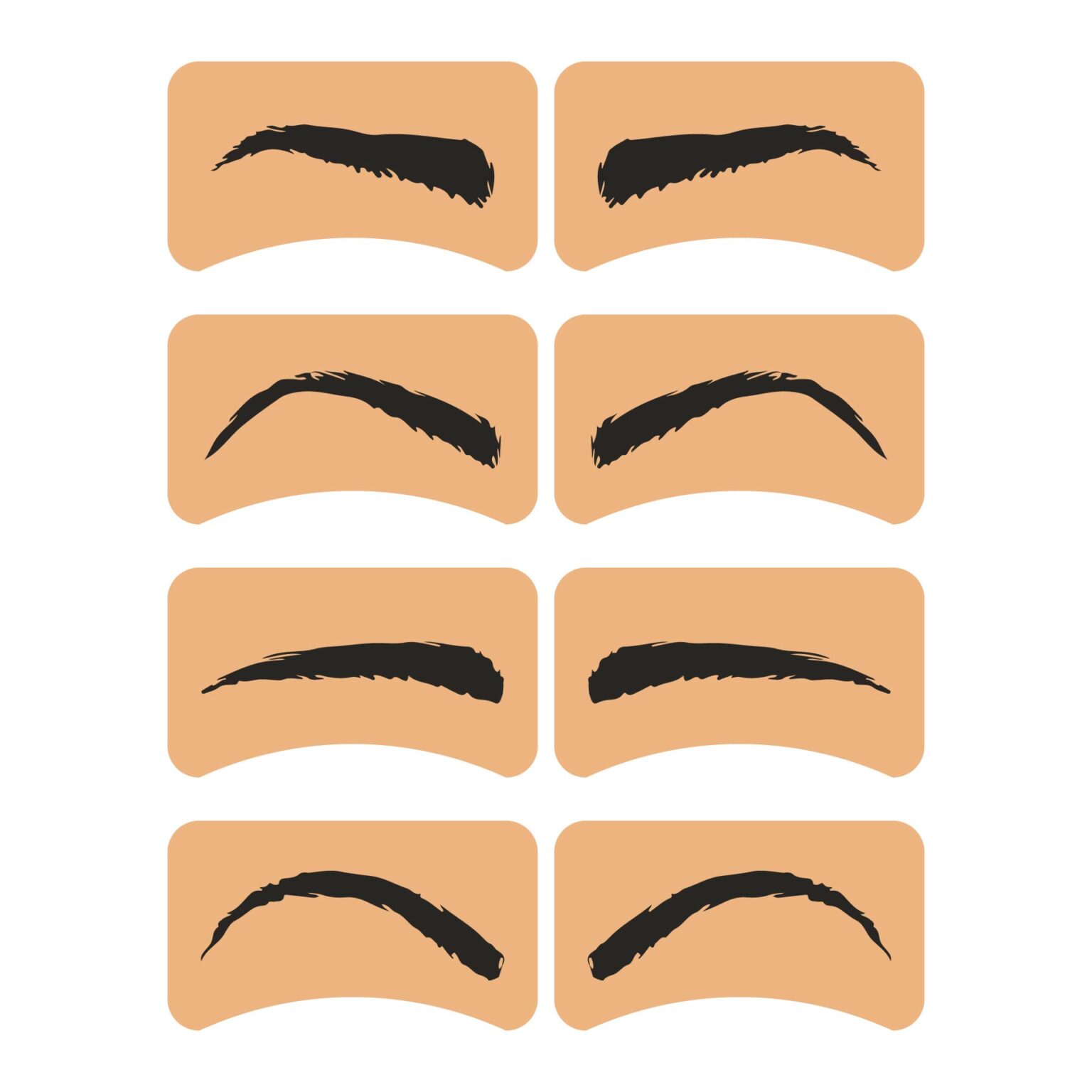 Printable Eyebrow Stencils Kit Printable JD
