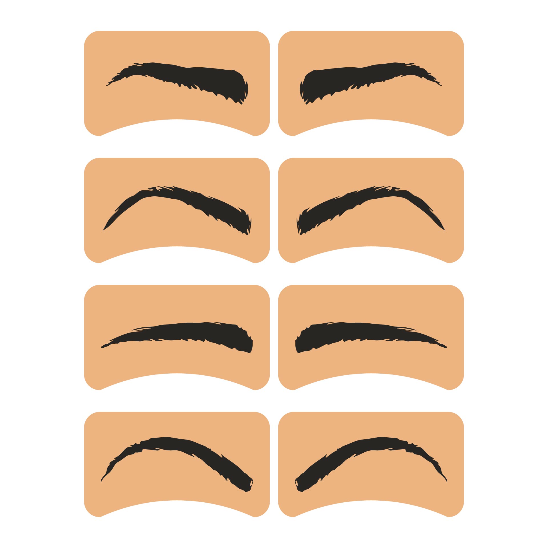 Printable Eyebrow Stencils Kit Printable JD