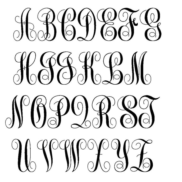 Printable Fancy Letter Stencils - Printable JD