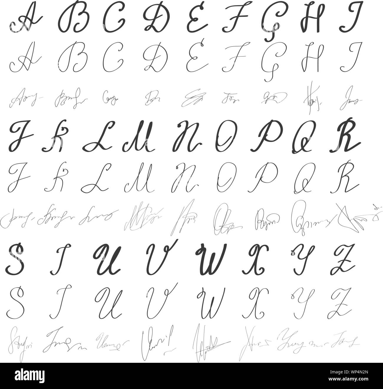 Printable Font Modern Calligraphy Style Alphabet_23587