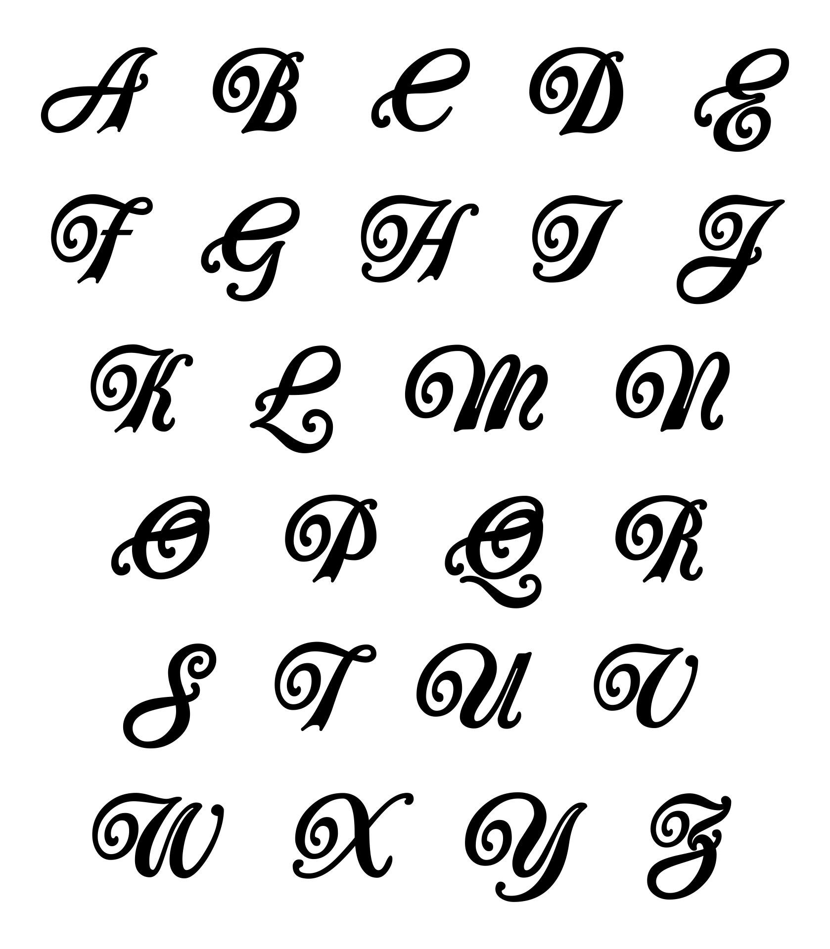 Printable Font Styles Alphabet_98654