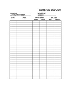 Printable Ledger Balance Sheet - Printable JD