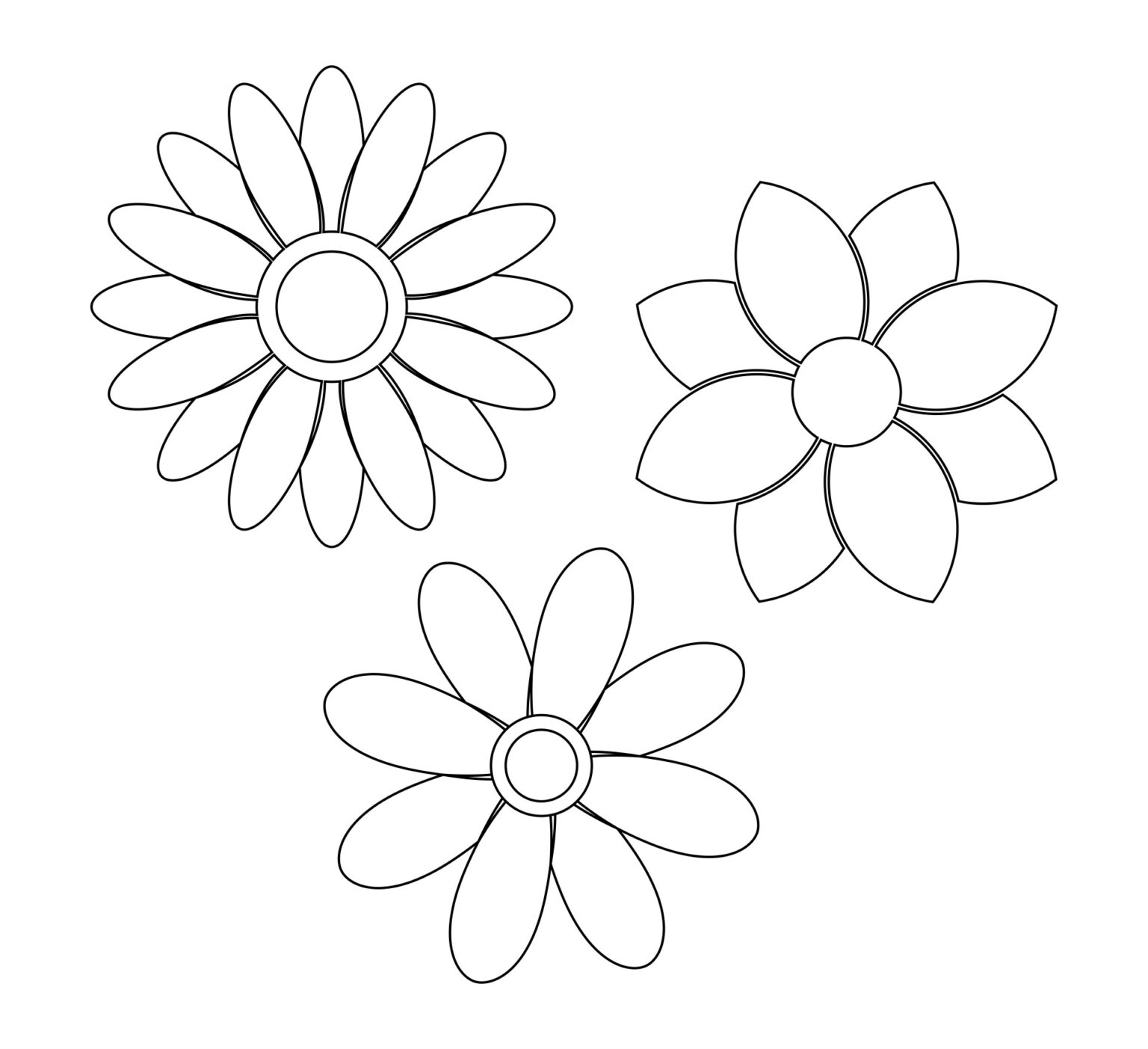 Printable Large Flower Stencils - Printable JD