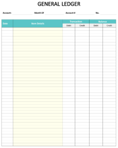 Printable Ledger Balance Sheet - Printable JD