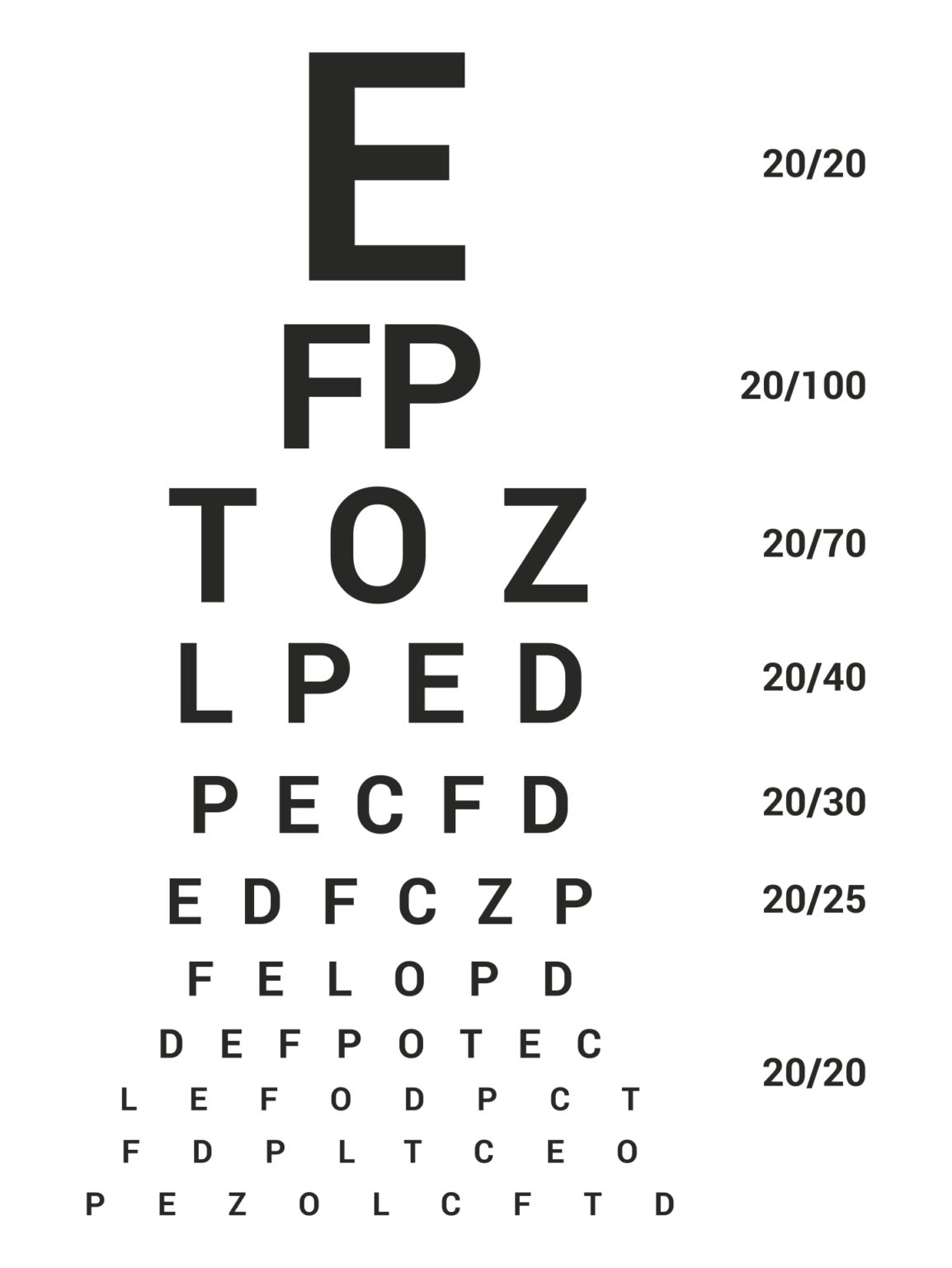 Printable Preschool Eye Charts - Printable JD