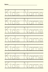 Printable Preschool Name Tracing Worksheets Preschool_26387