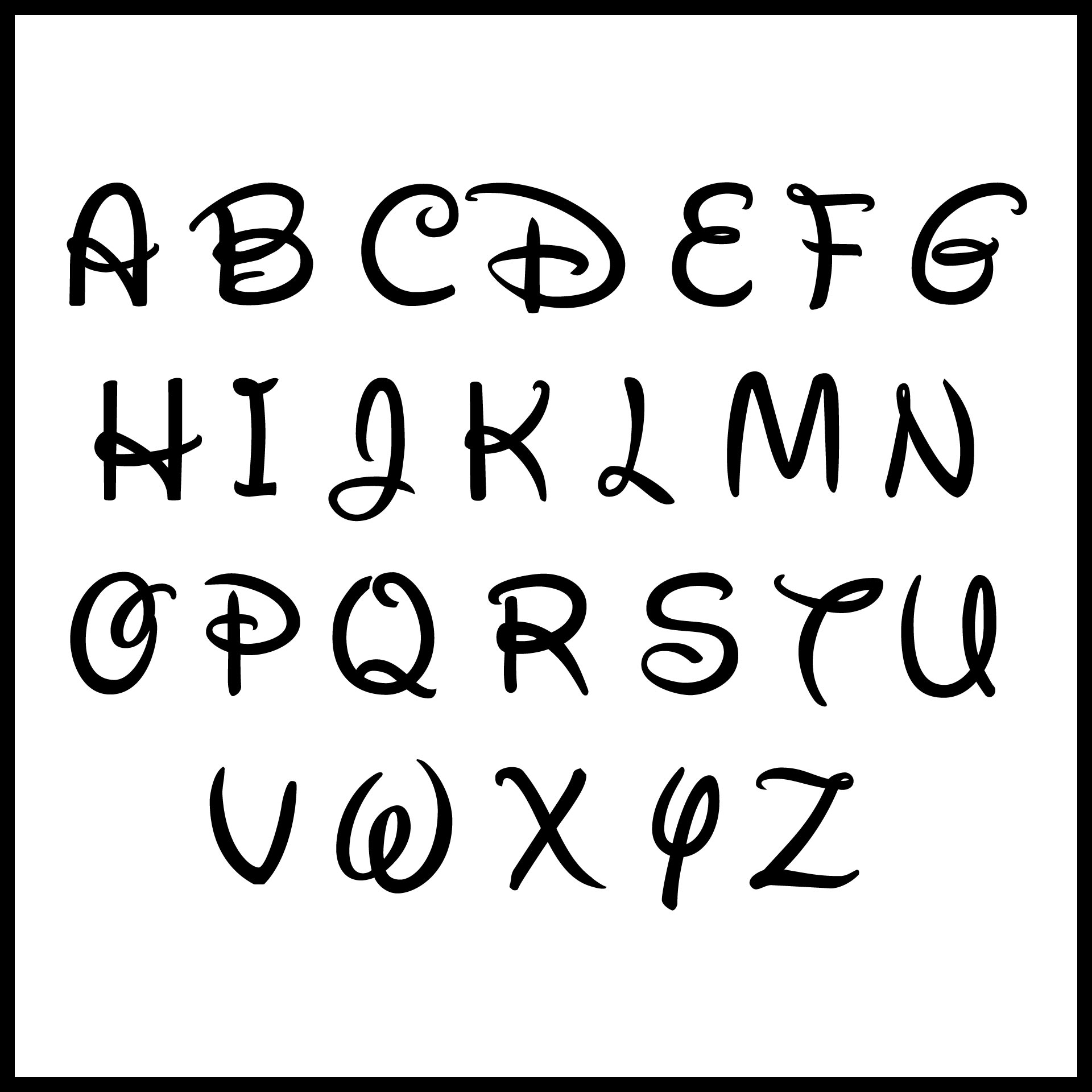Best Printable Alphabet Disney Font_63847