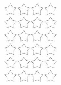 Printable American Flag Stars Stencil 8×11 - Printable JD