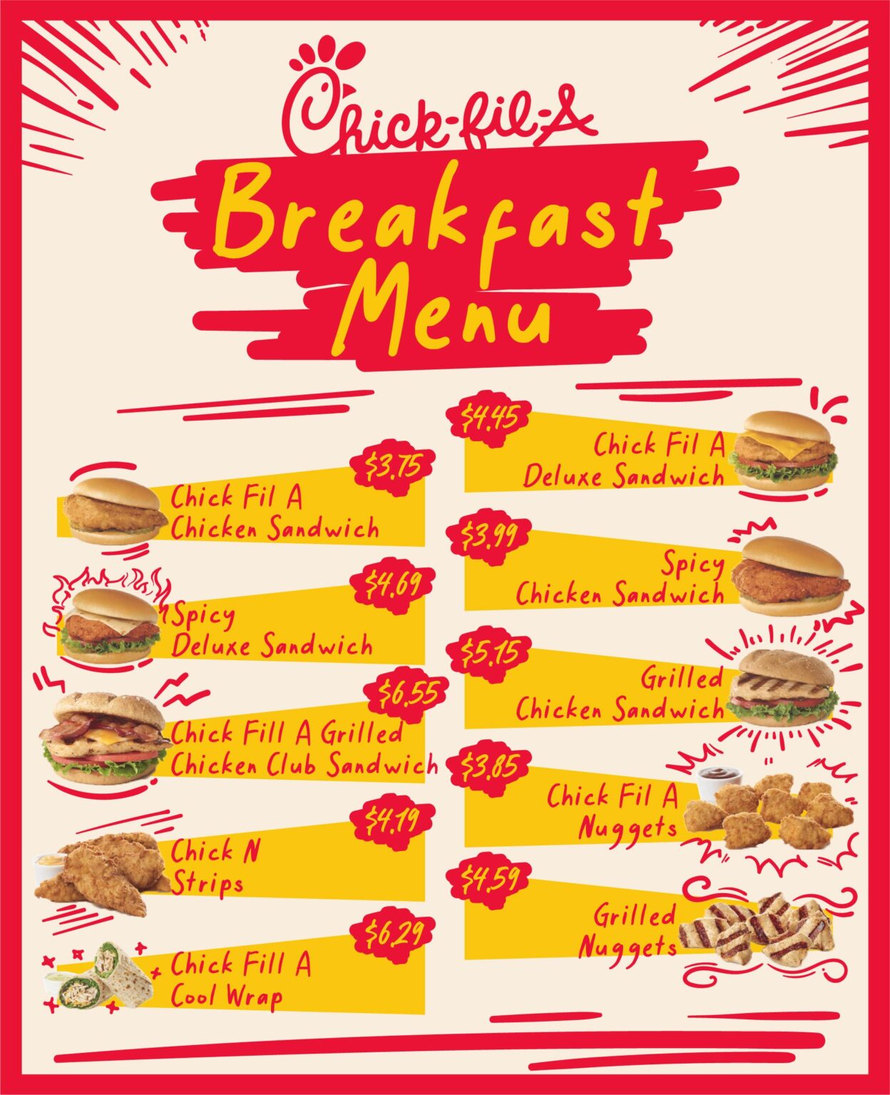 Chick Fil A Menu 2024 Pdf Printable - Eirena Anestassia