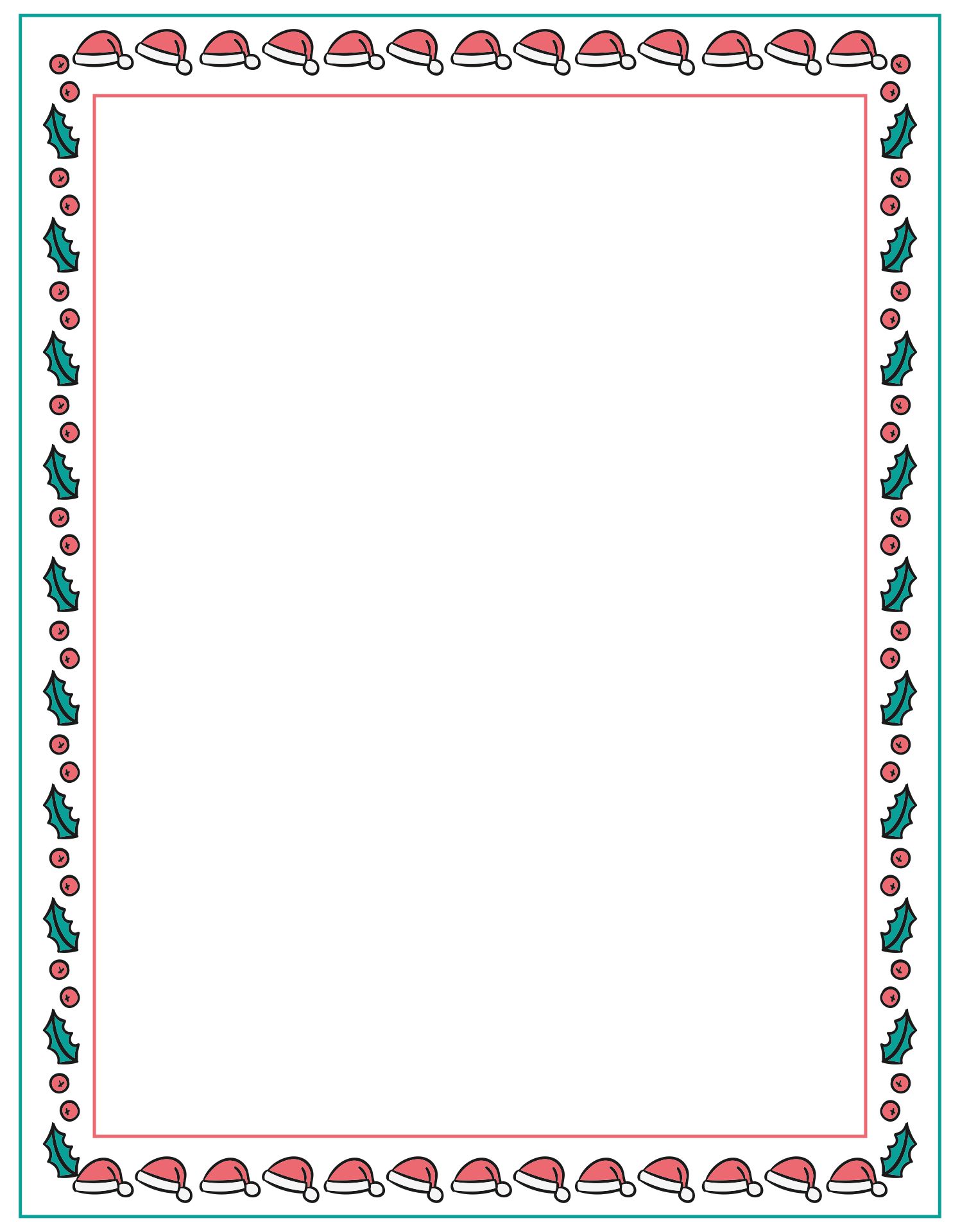 Printable Christmas Border Templates - Printable JD