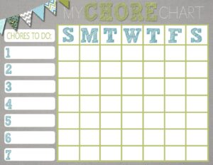 Best Printable Monthly Chore Chart Templates_26947