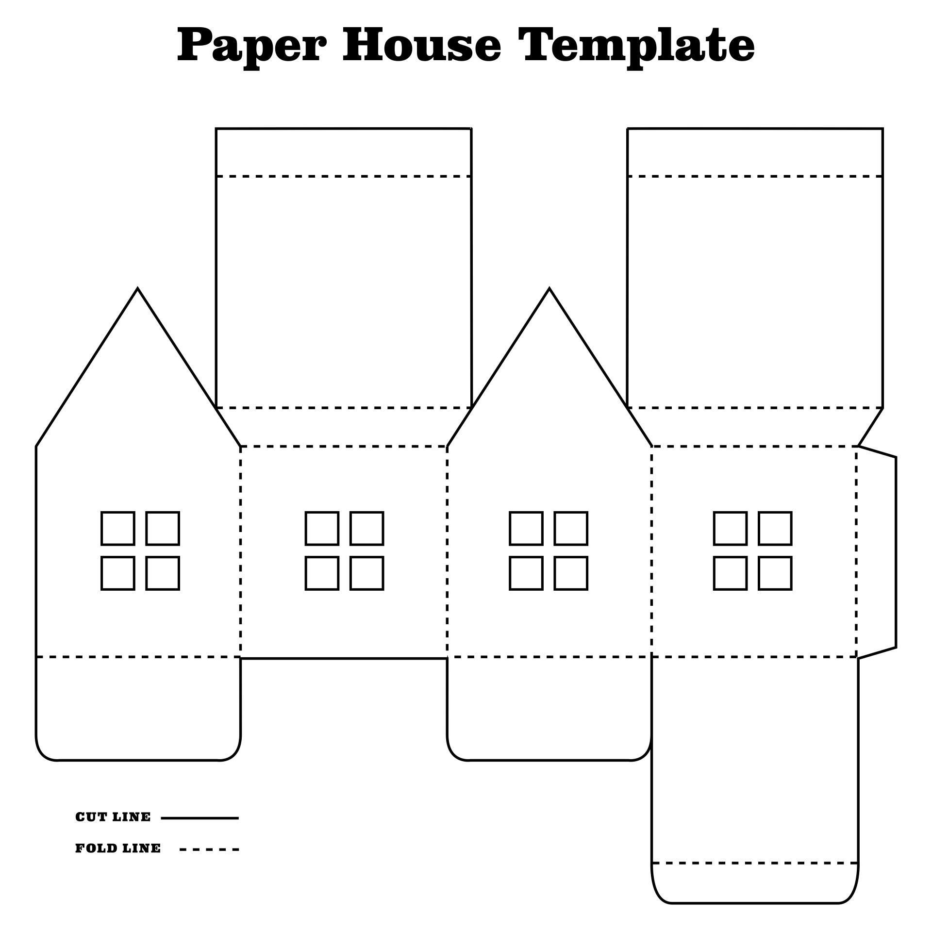 Best Printable Paper House Template_887485
