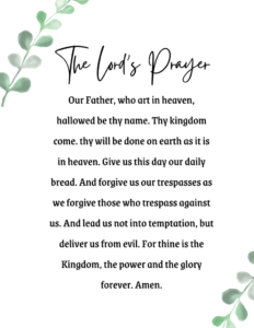 Printable The Lord Prayer - Printable JD