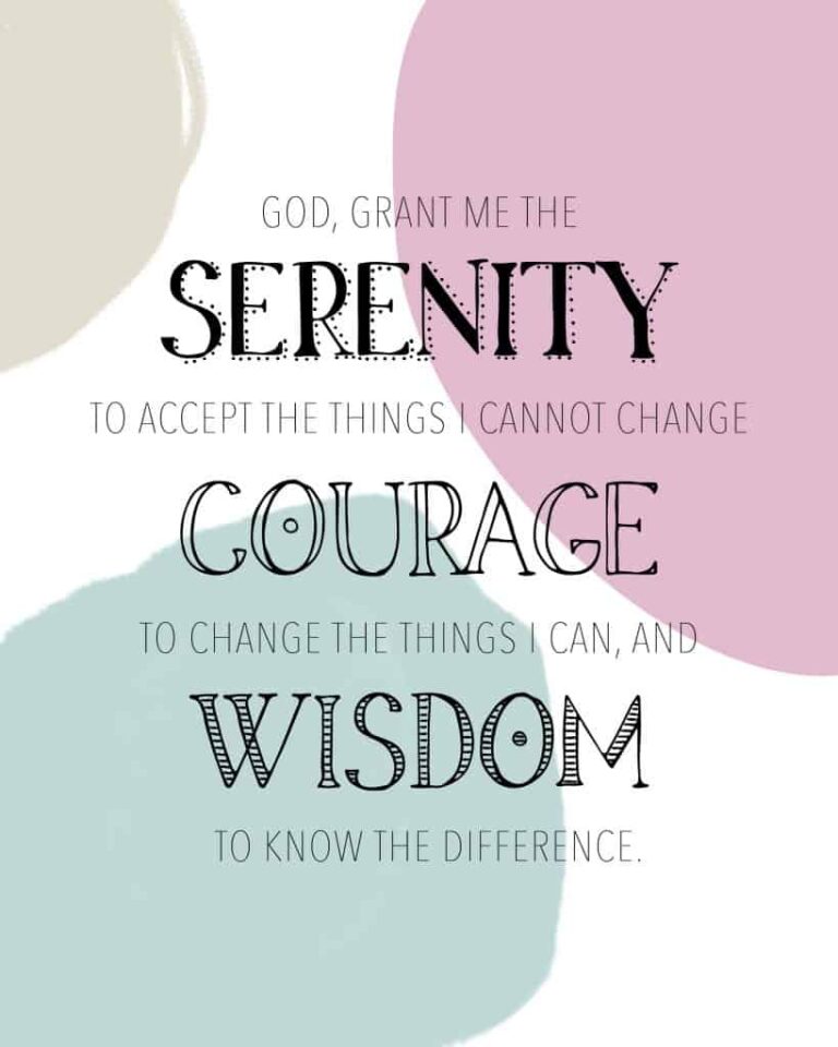 Printable The Serenity Prayer Version - Printable JD