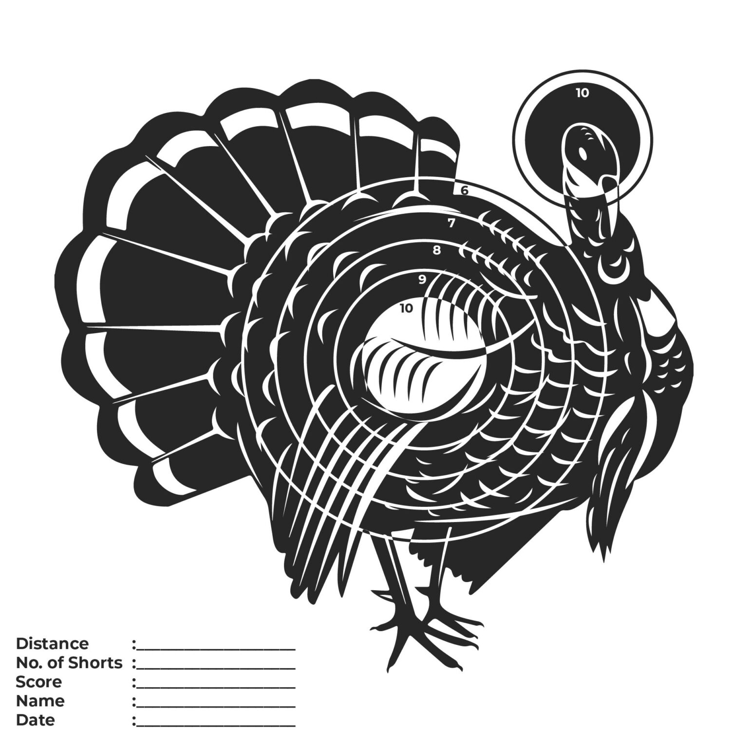 Printable Turkey Target Real Size Printable JD