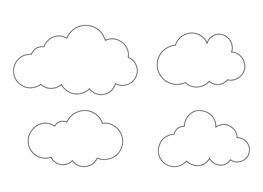 Printable Cloud Template Printable JD Printable Cloud Template Printable JD