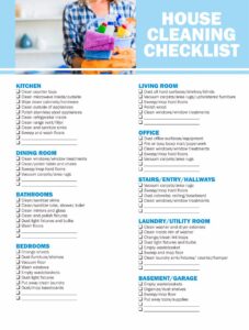 Free Printable Maid Service Checklist_84175