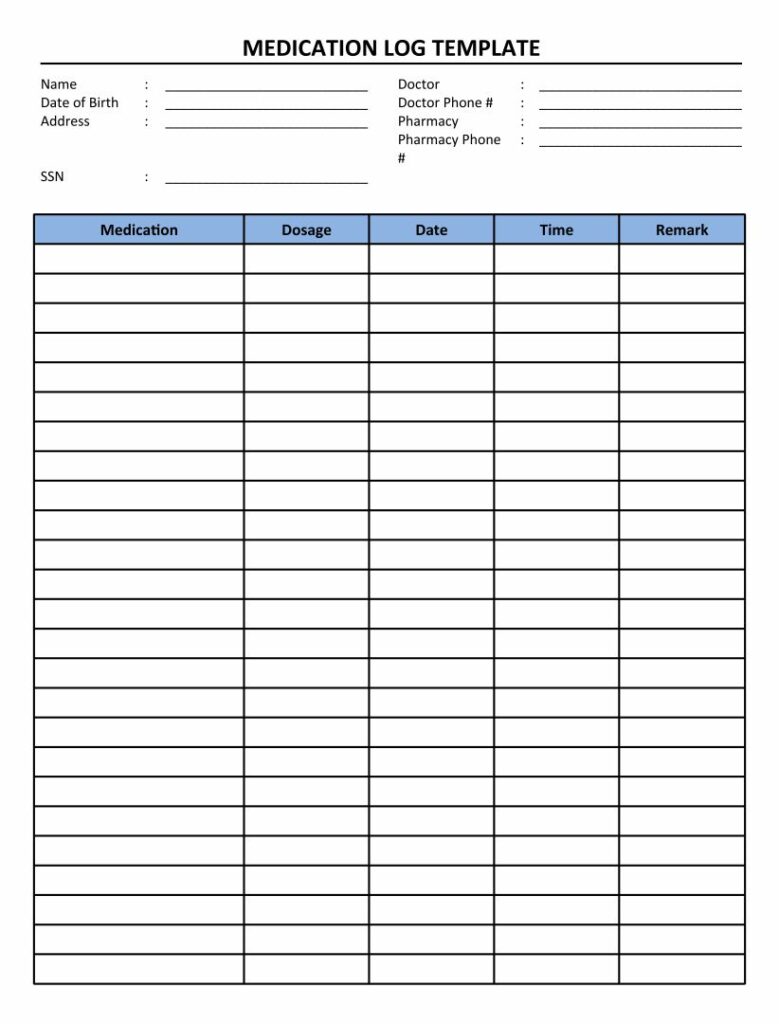 Printable Medication Schedule - Printable JD