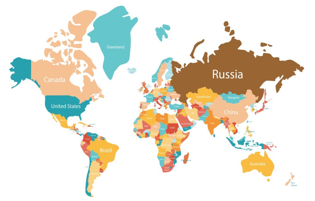 Printable Simple World Map - Printable JD