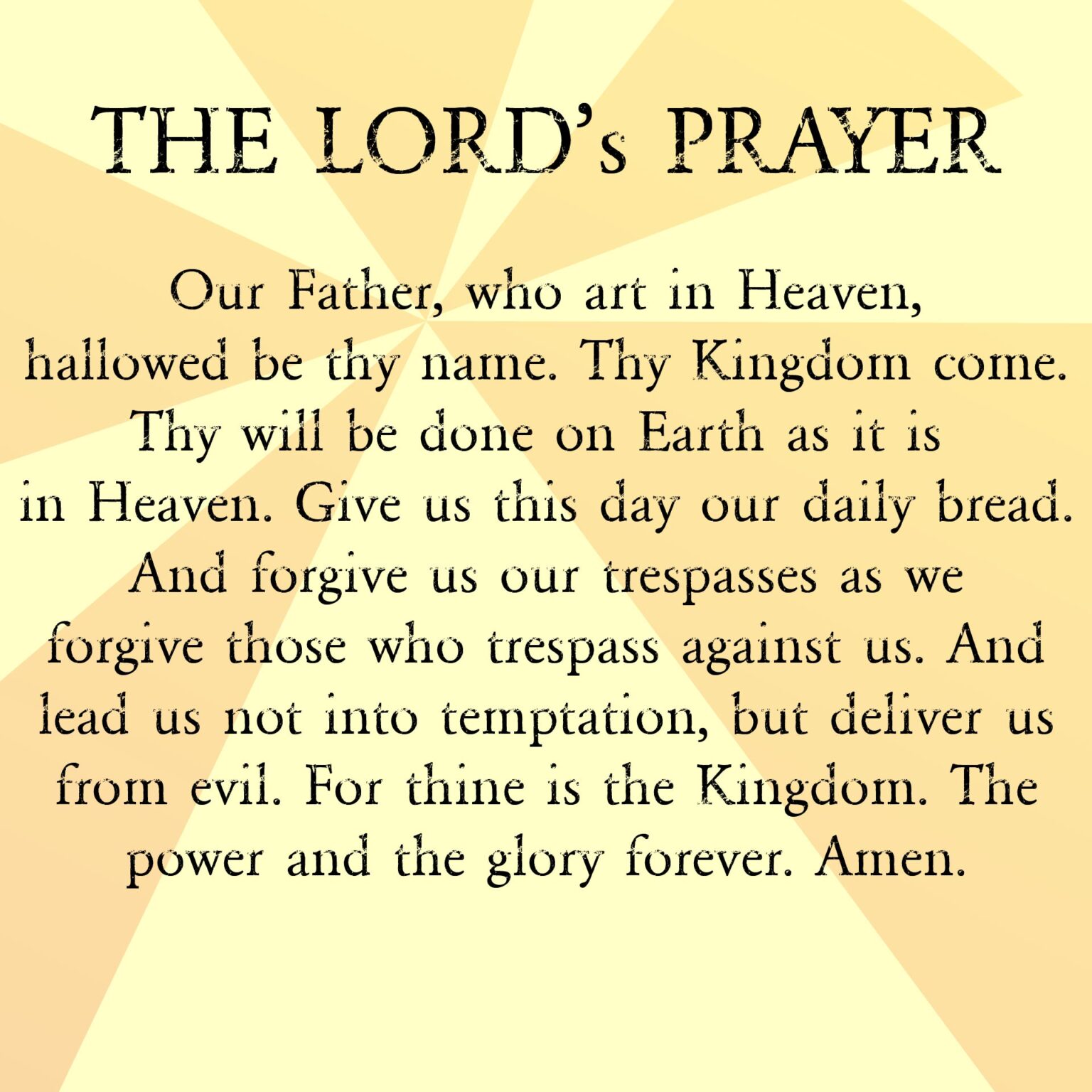 Printable The Lord Prayer Printable JD