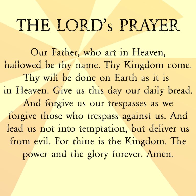 Printable The Lord Prayer - Printable JD