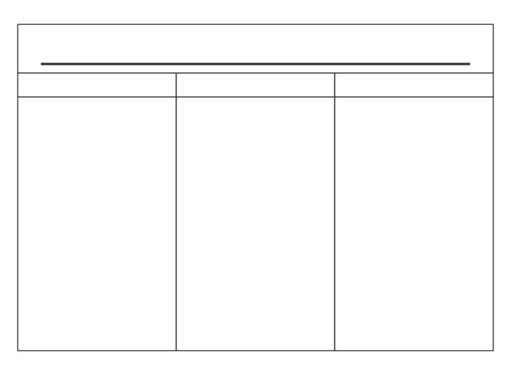 Printable 3 Column Chart Templates Printable JD