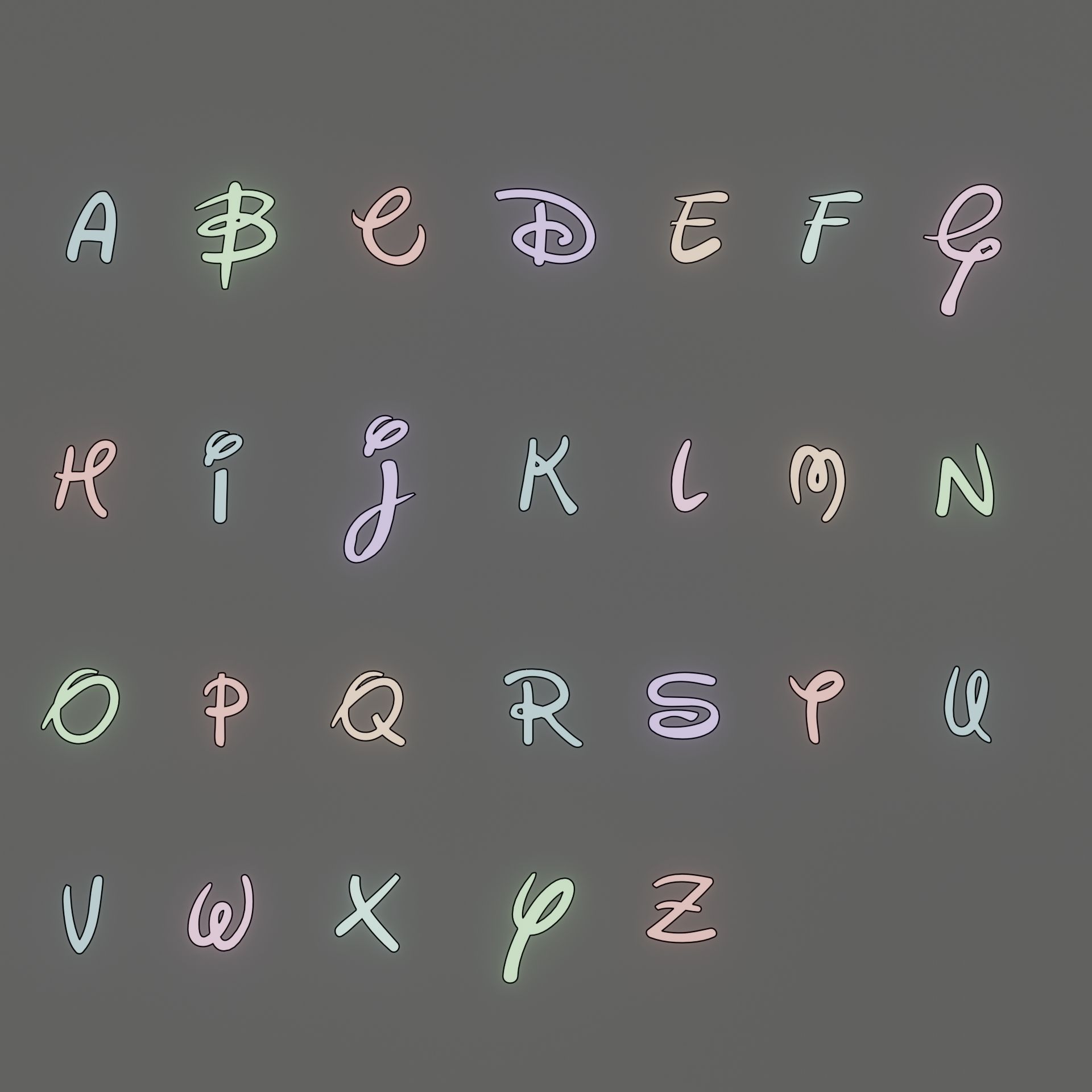 Printable Alphabet Disney Font_24957