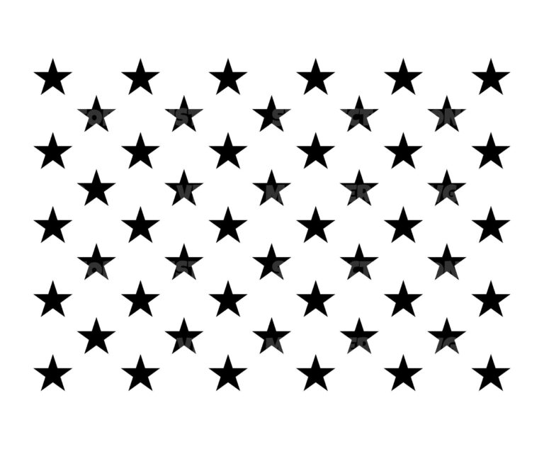 5 Best FREE Printable American Flag Stars Stencil 8x11 Printable JD