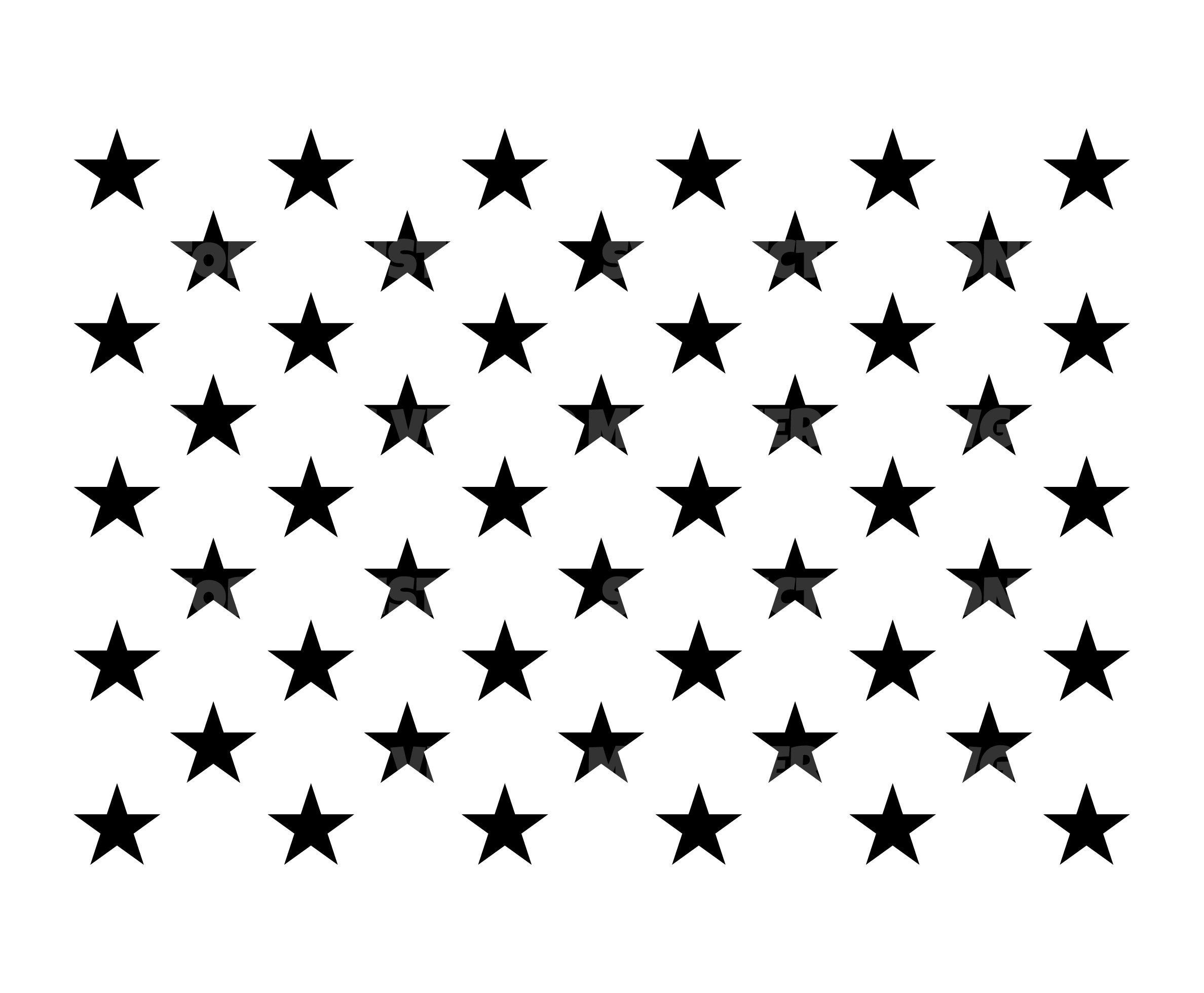 Printable American Flag Stars Stencil 8x11 Design_934787