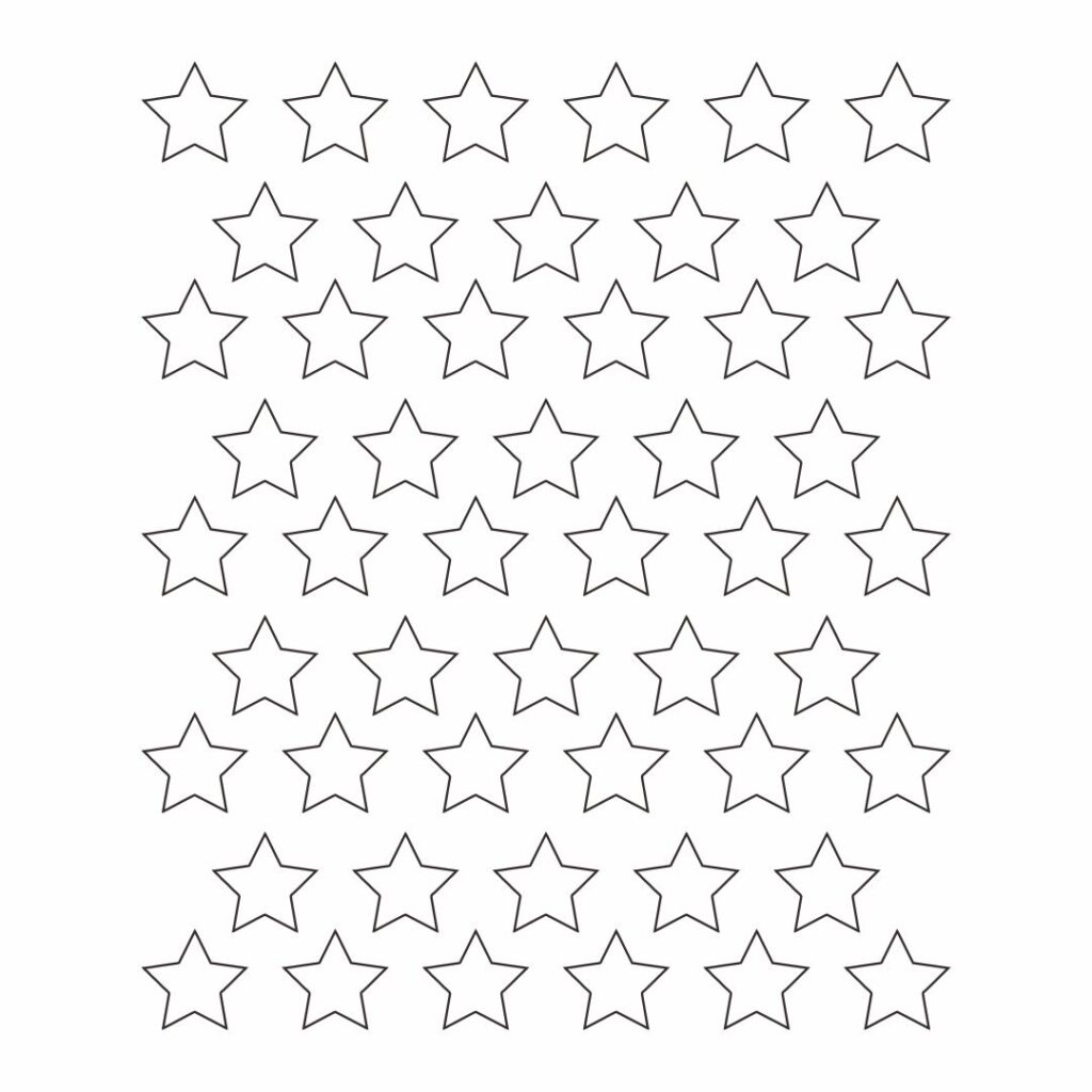 Printable American Flag Stars Stencil 8×11 - Printable JD