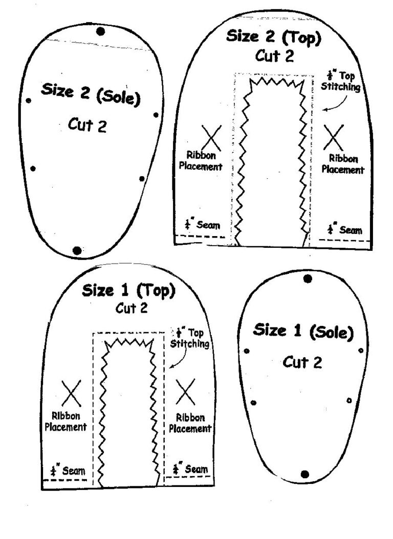 Printable Baby Moccasin Pattern - Printable JD