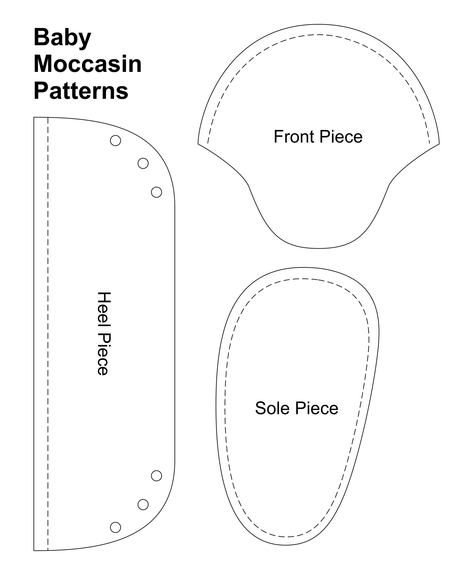 Printable Baby Moccasin Pattern - Printable JD
